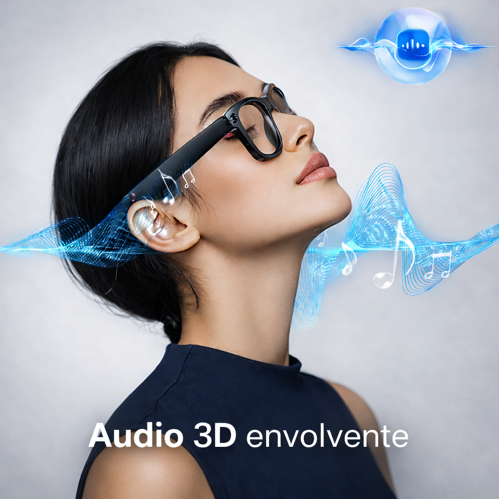Gafas Inteligentes con Cámara y IA – SmartView Pro | Bluetooth, Traducción y Audio Integrado